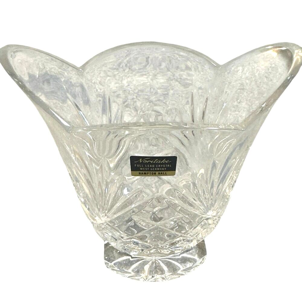 Noritaki Full Lead Crystal West Germany Hampton Hall Vase